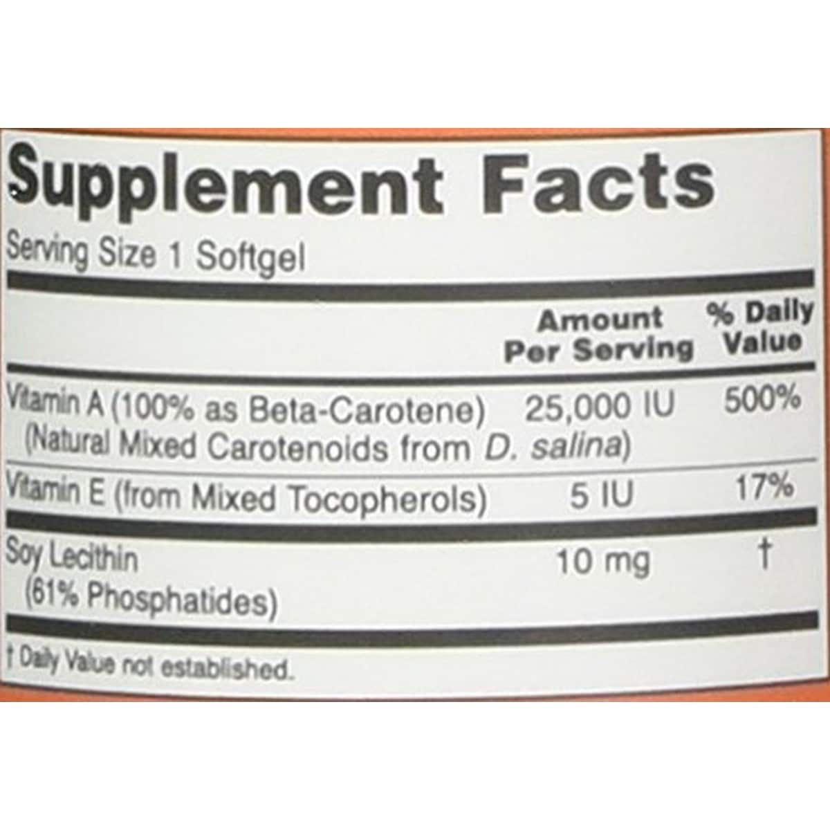 Now Foods Beta Carotene (180 softgels)