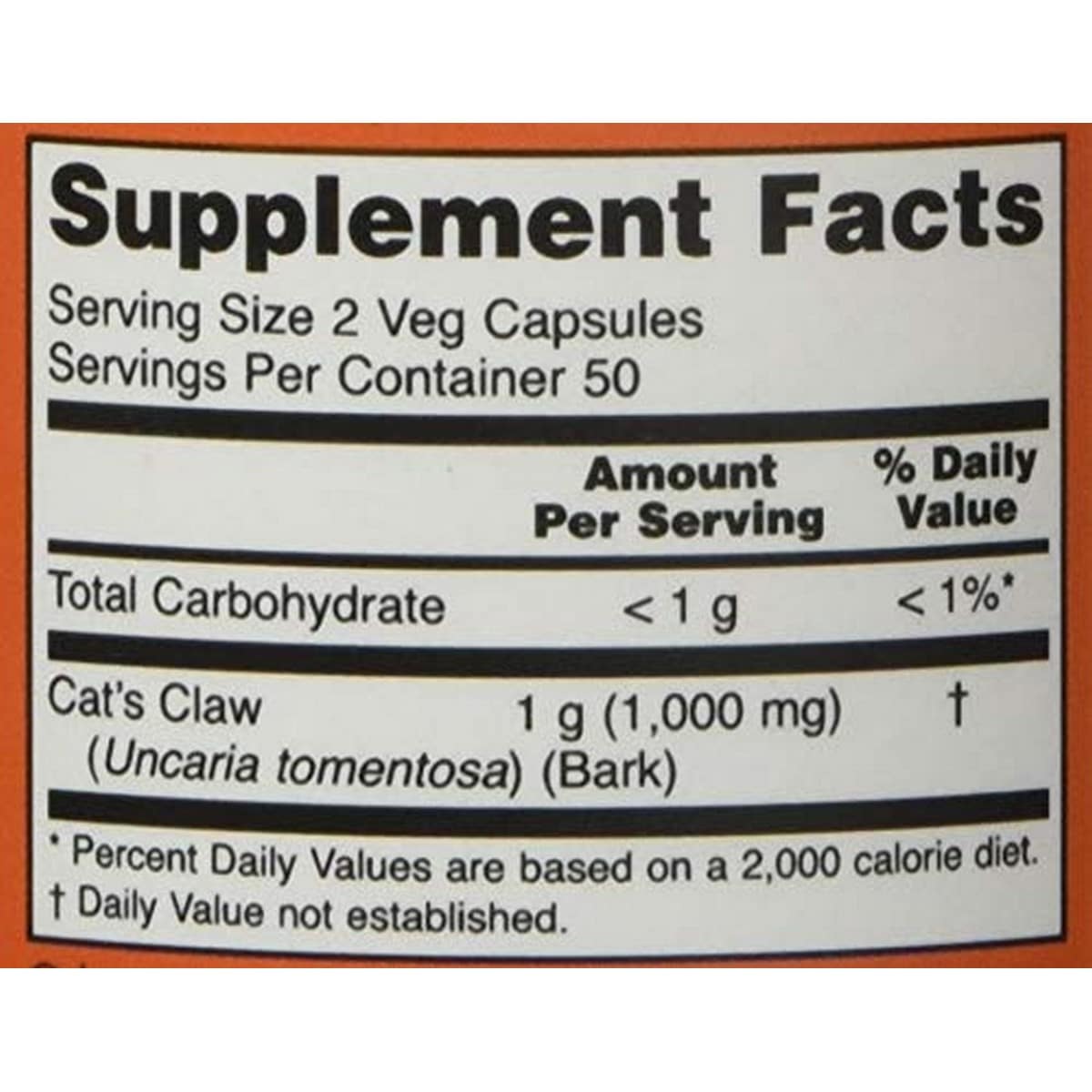 Now Foods Cat's Claw 500 mg Veg (100 capsules)