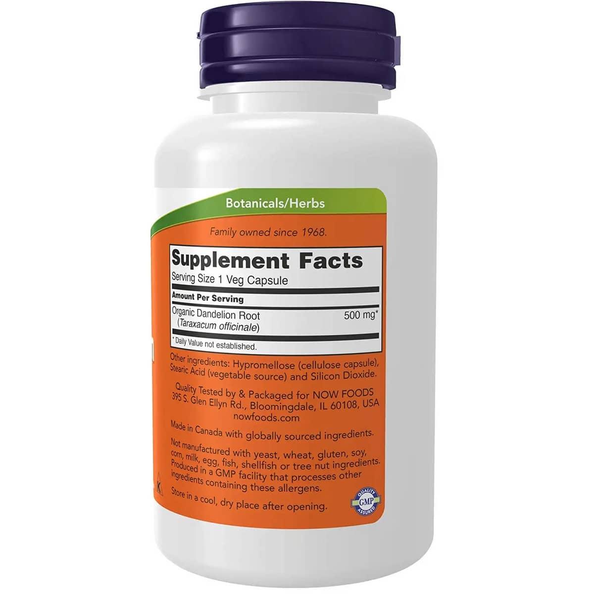 Now Foods Dandelion Root 500mg (100 capsules)