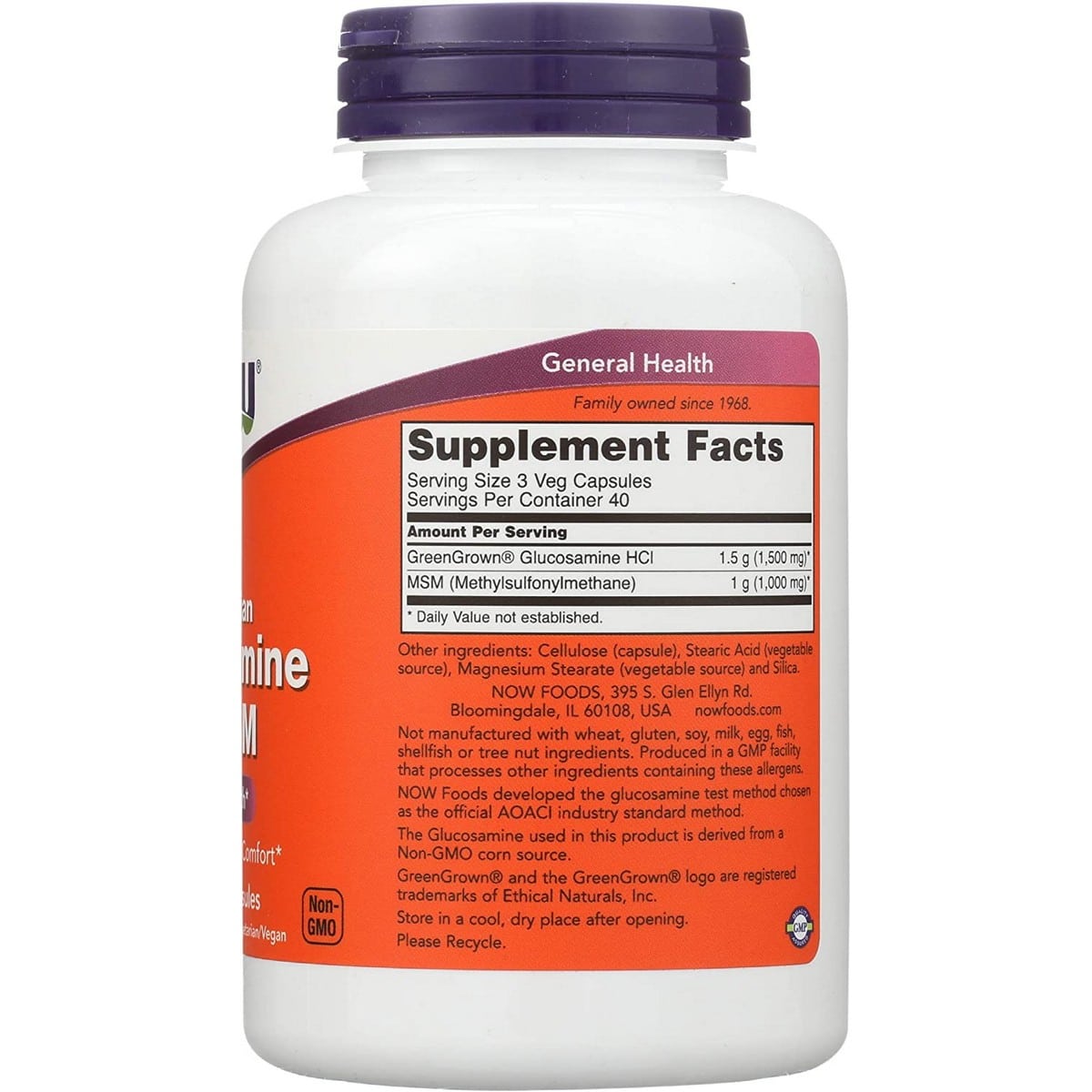 Now Foods Glucosamine & MSM (120 capsules)