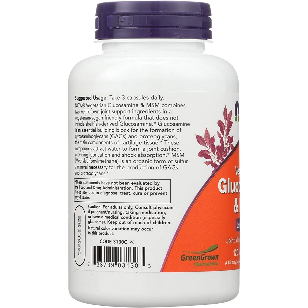 Now Foods Glucosamine & MSM (120 capsules)