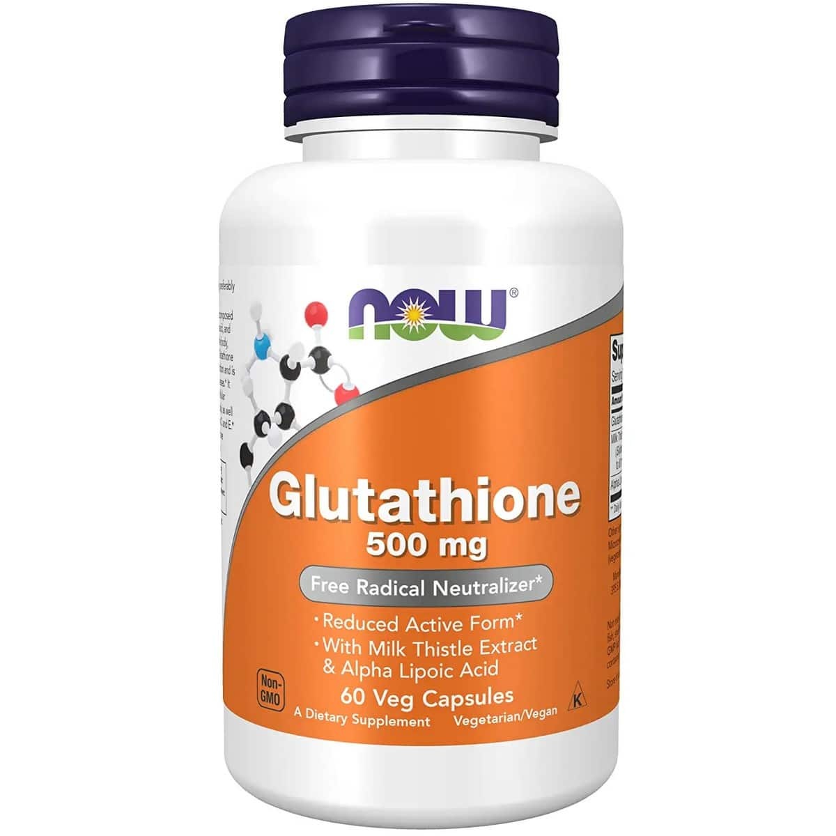 Now Foods Glutathione Plus Capsules 500mg (60 capsules)