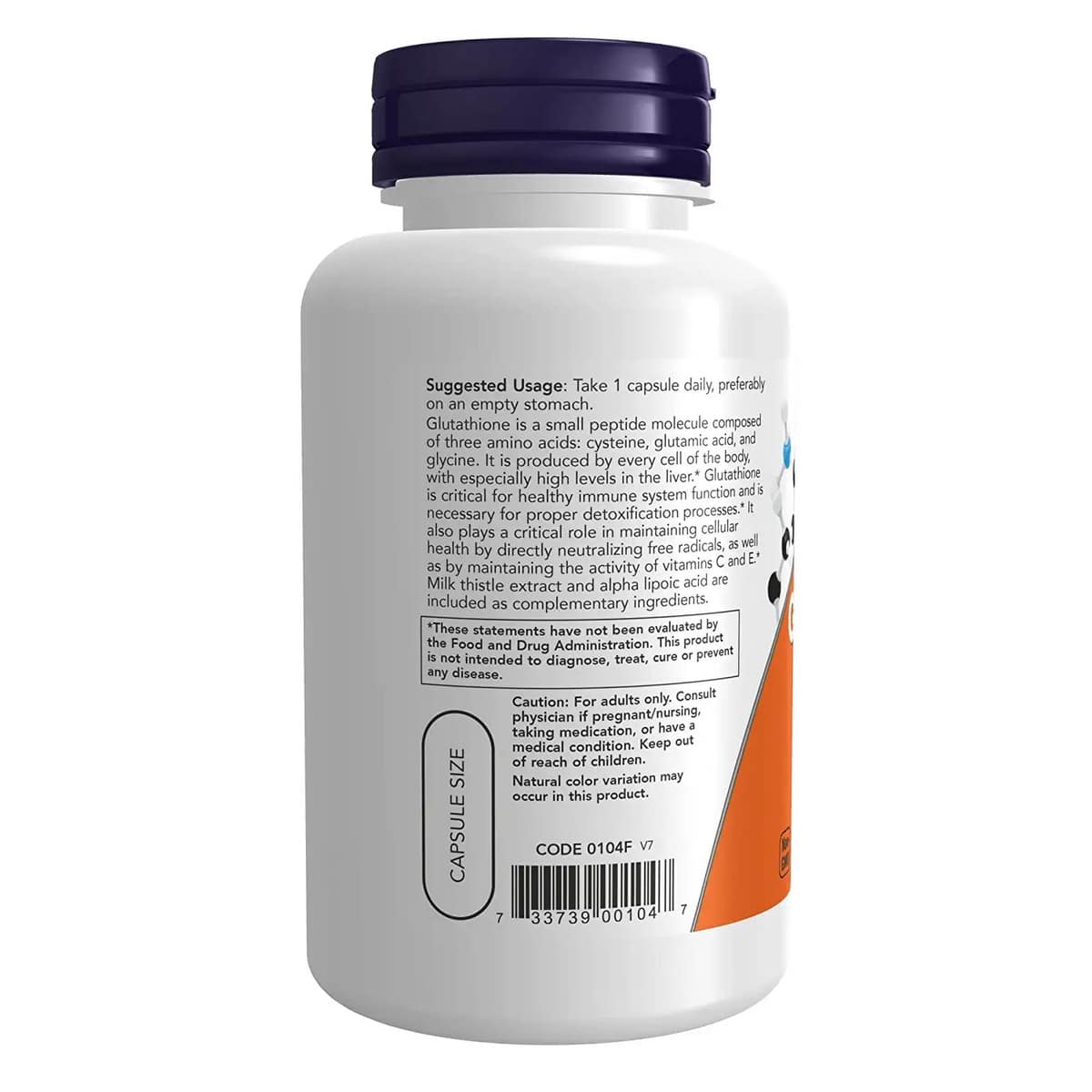 Now Foods Glutathione Plus Capsules 500mg (60 capsules)