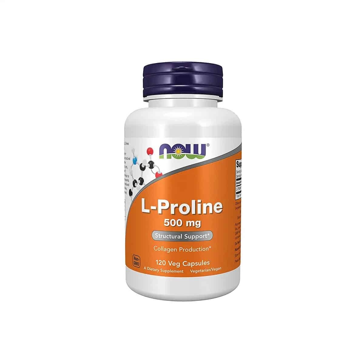 Now Foods L-Proline 500 mg (120 capsules)