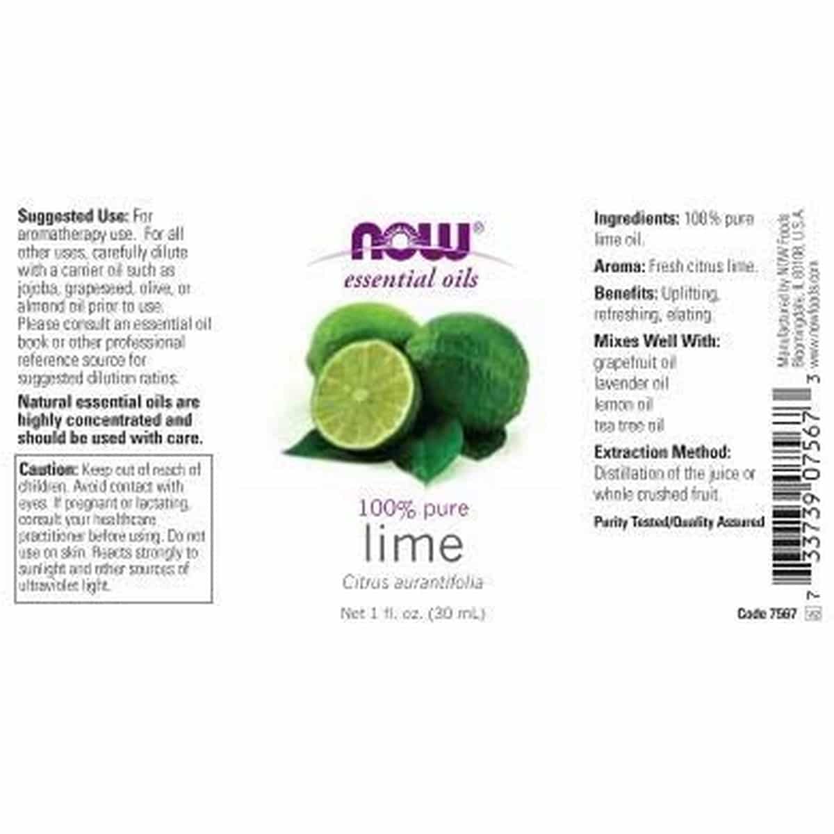 Now Foods Lime Oil 1 Oz (30 ml)