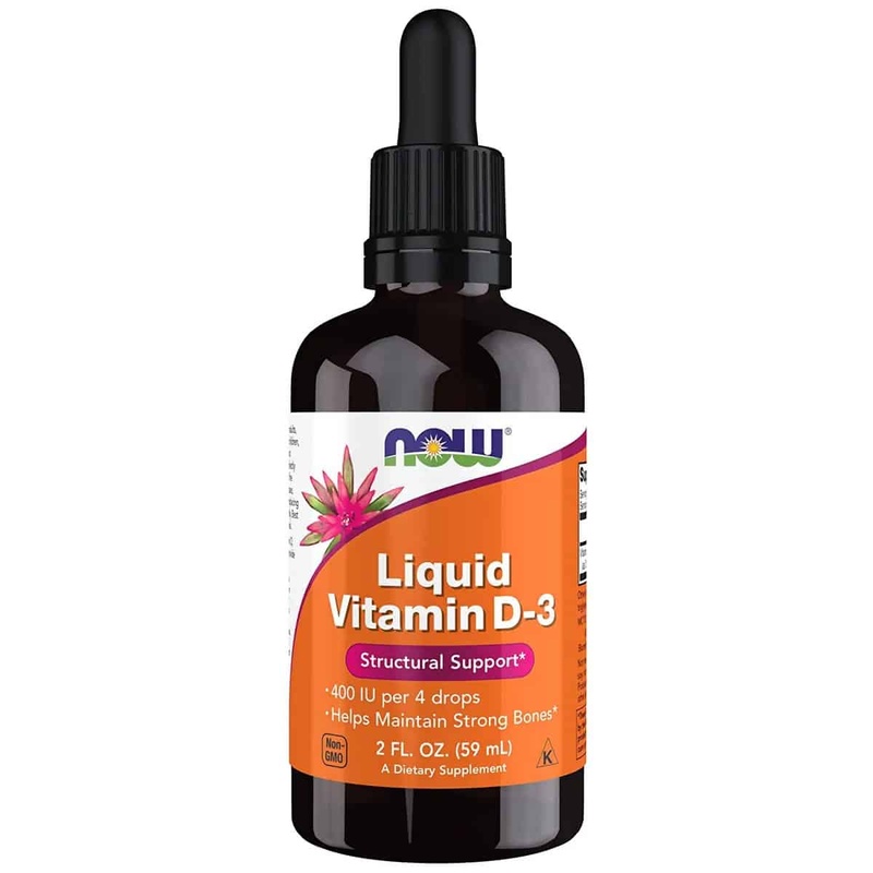 Now Foods Liquid Vitamin D-3 400Iu Dropper, 2 Ounce (59 ml)