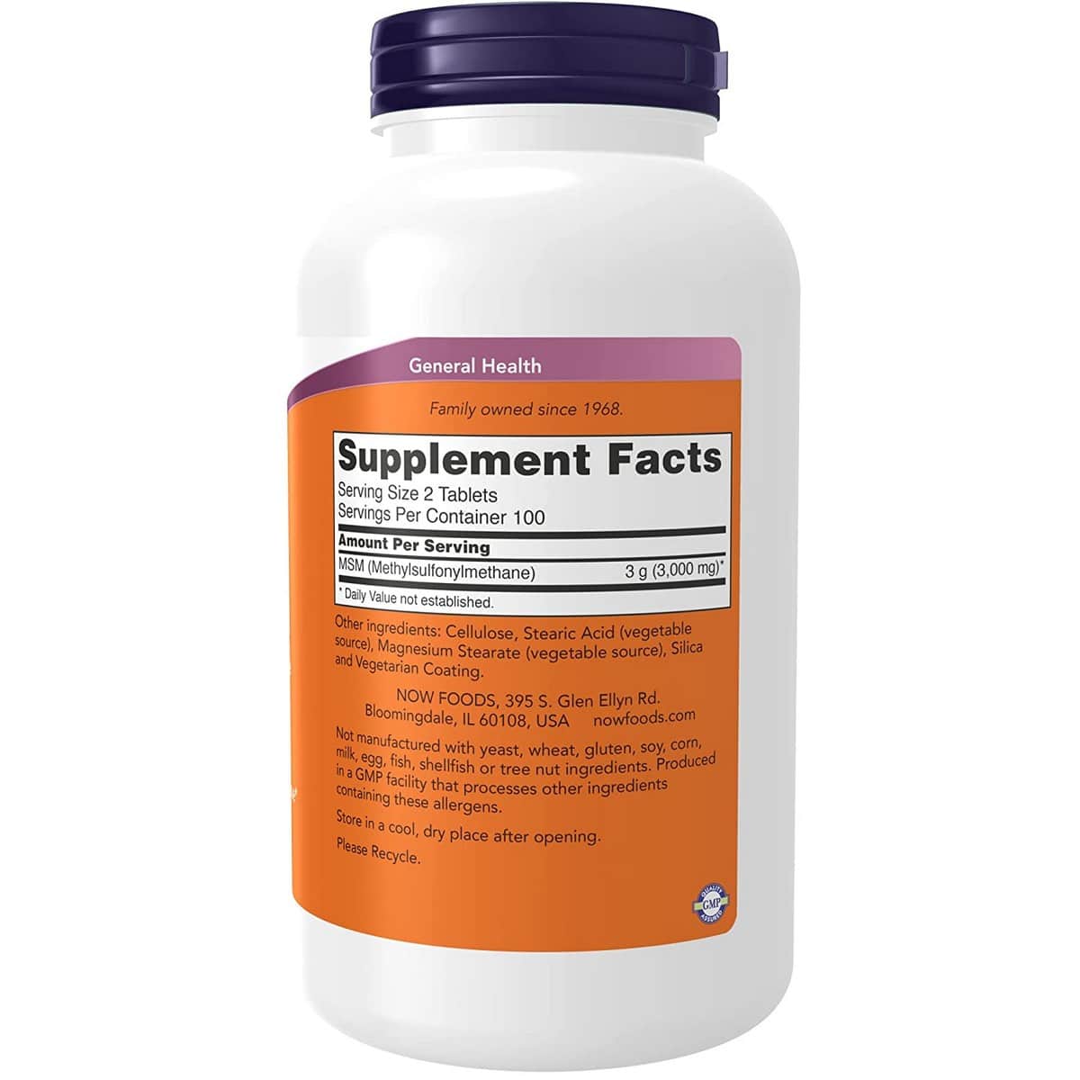 Now Foods MSM 1500 mg (200 tablets)