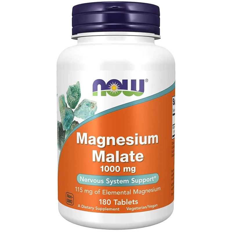 Now Foods Magnesium Malate 1000 Mg Nervous System Support Capsules (180 capsules)