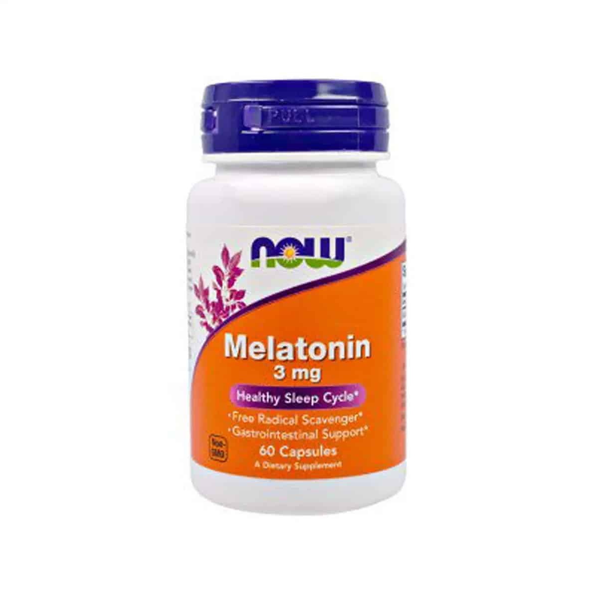 Now Foods Melatonin 3mg, Healthy Sleep Cycle (60 Capsules)