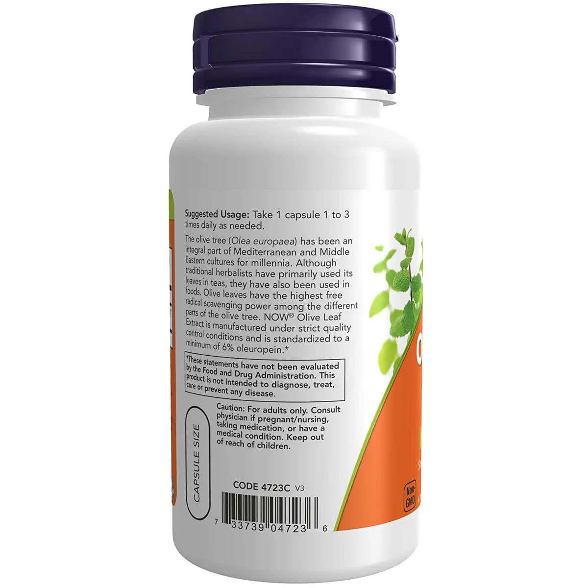 Now Foods Olive Leaf Extract 500mg Veg-capsules (60 capsules)