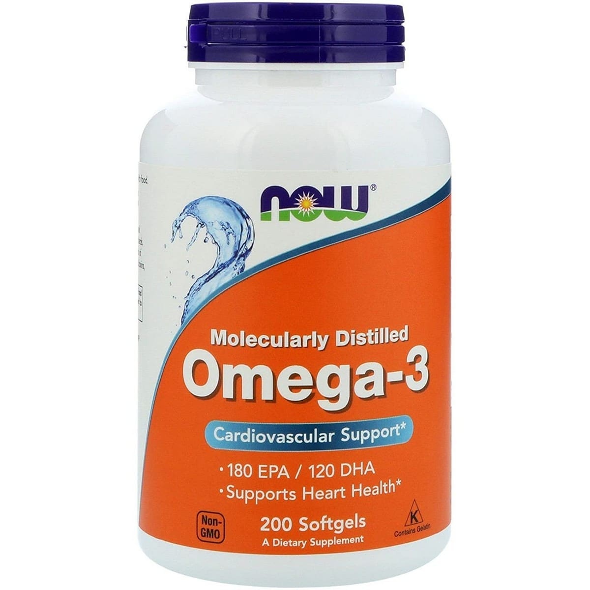 Now Foods Omega-3 Molecularly Distilled (200 softgels)