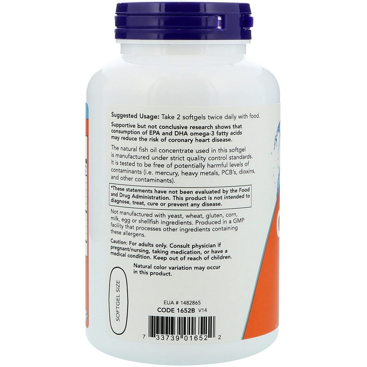 Now Foods Omega-3 Molecularly Distilled (200 softgels)