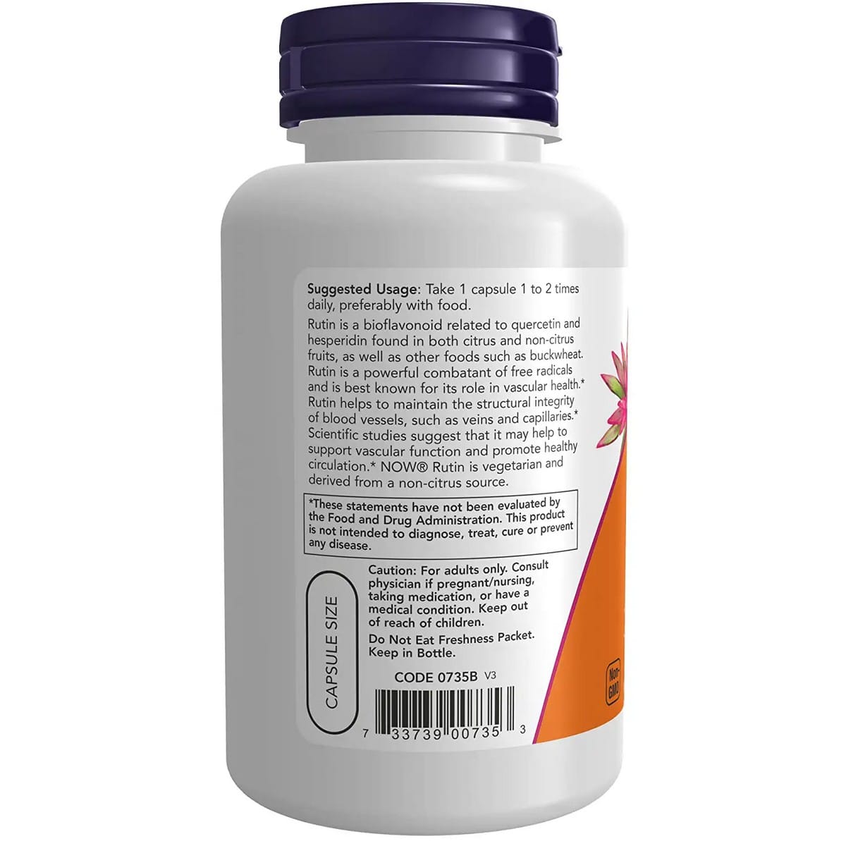 Now Foods Rutin 450mg Veg-Capsules, (100 capsules)