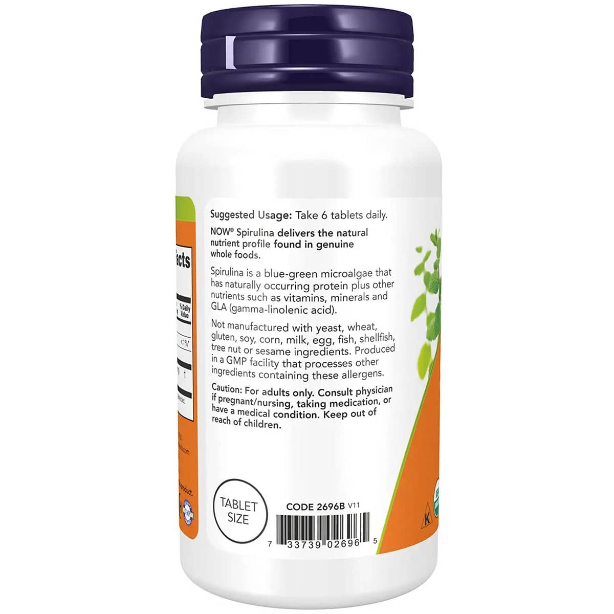 Now Foods Spirulina 500 Mg Nutrient Rich Superfood Tablets (100 tablets)