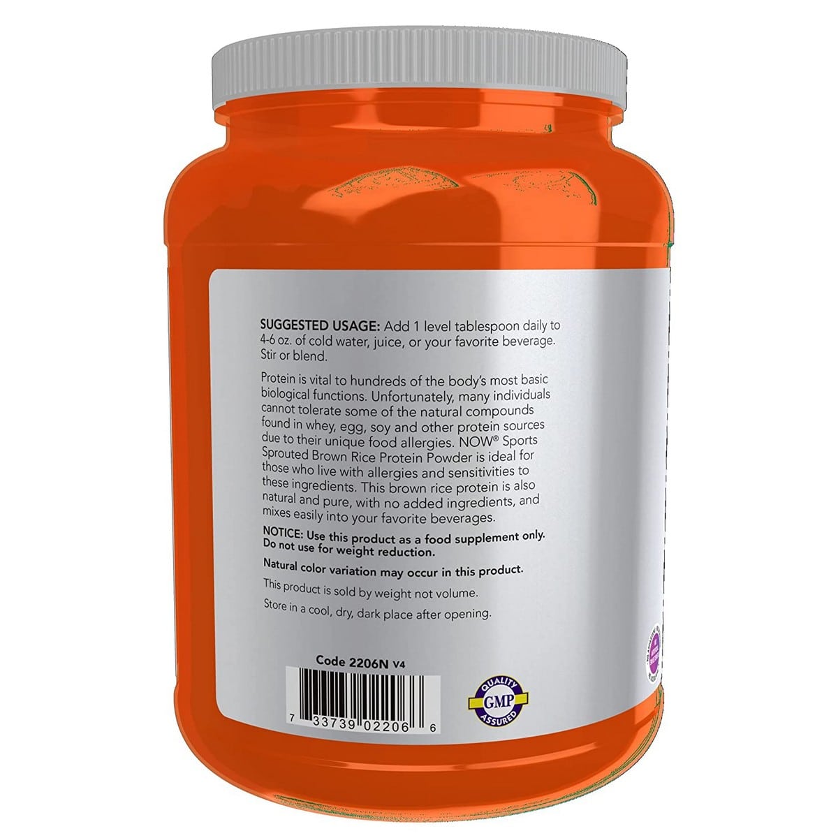 Now Foods Sprouted Brown Rice Protein (907 grams)