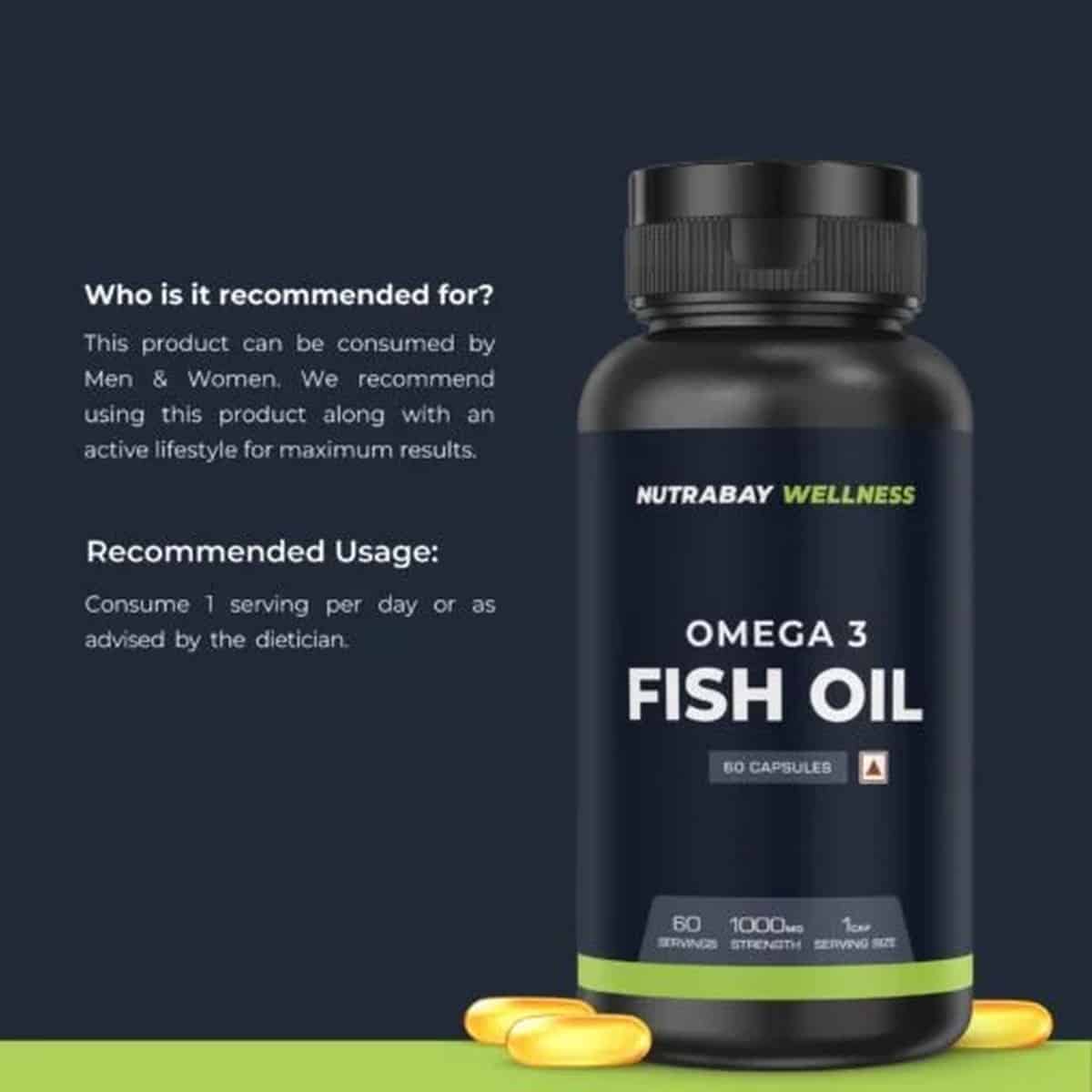 Nutrabay Wellness Fish Oil Omega-3 1000mg (60 Caps)