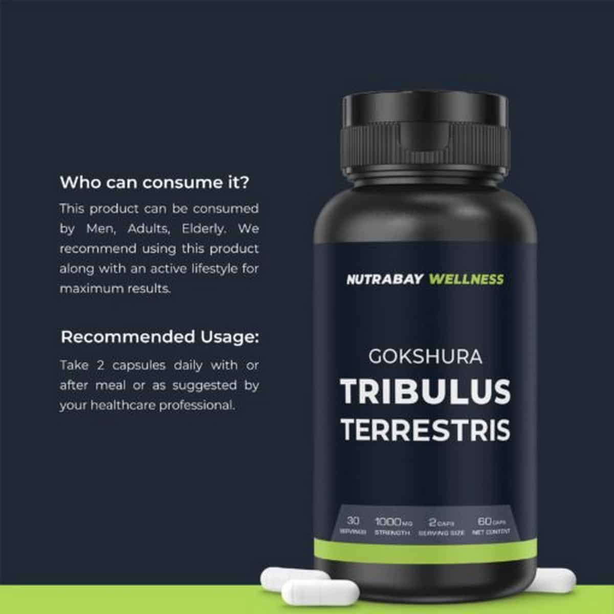 Nutrabay Wellness Tribulus Terrestris Extract 1000mg (60 Caps)