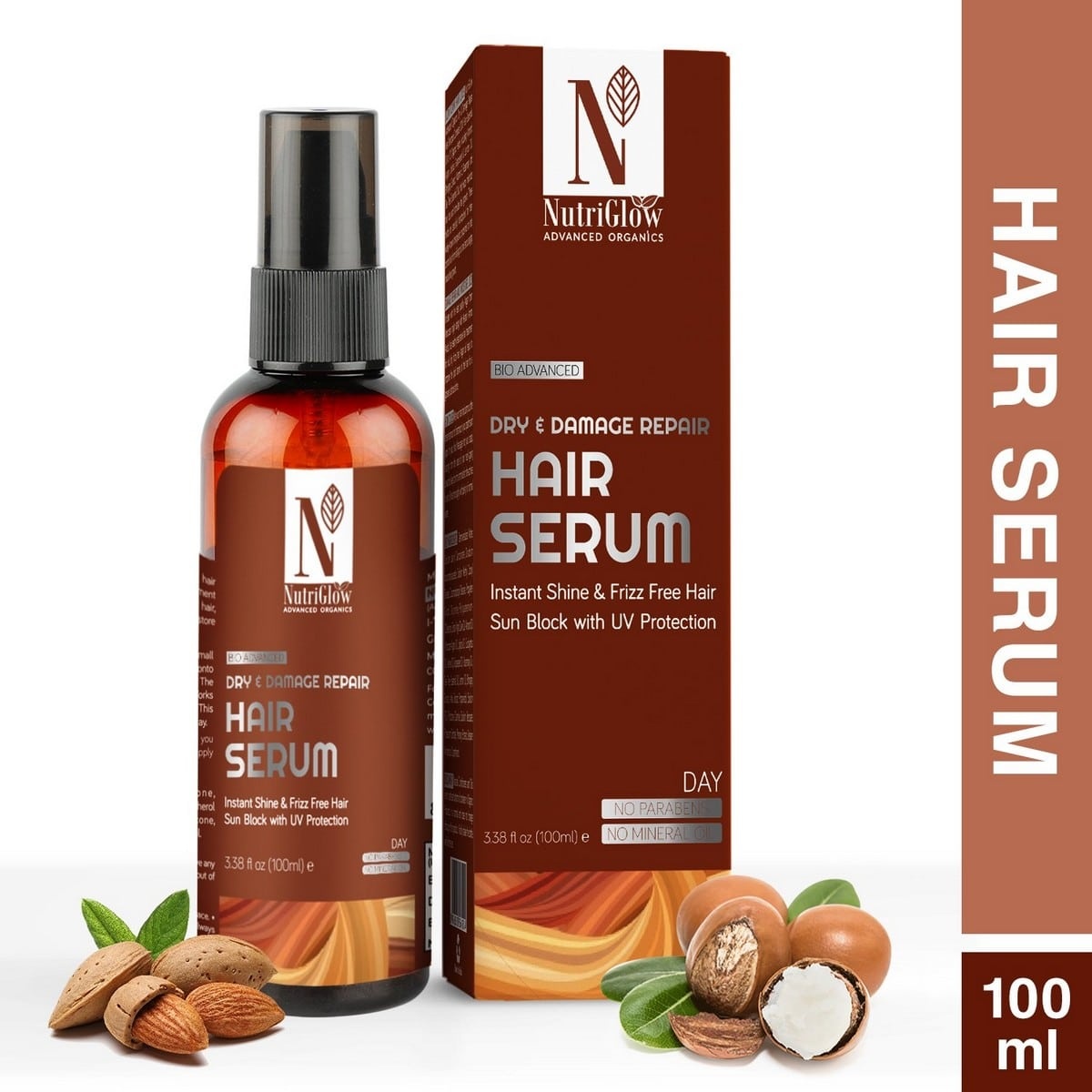 Nutriglow Advanced Organic Dry & Damage Repair Hair Serum (100 ml)