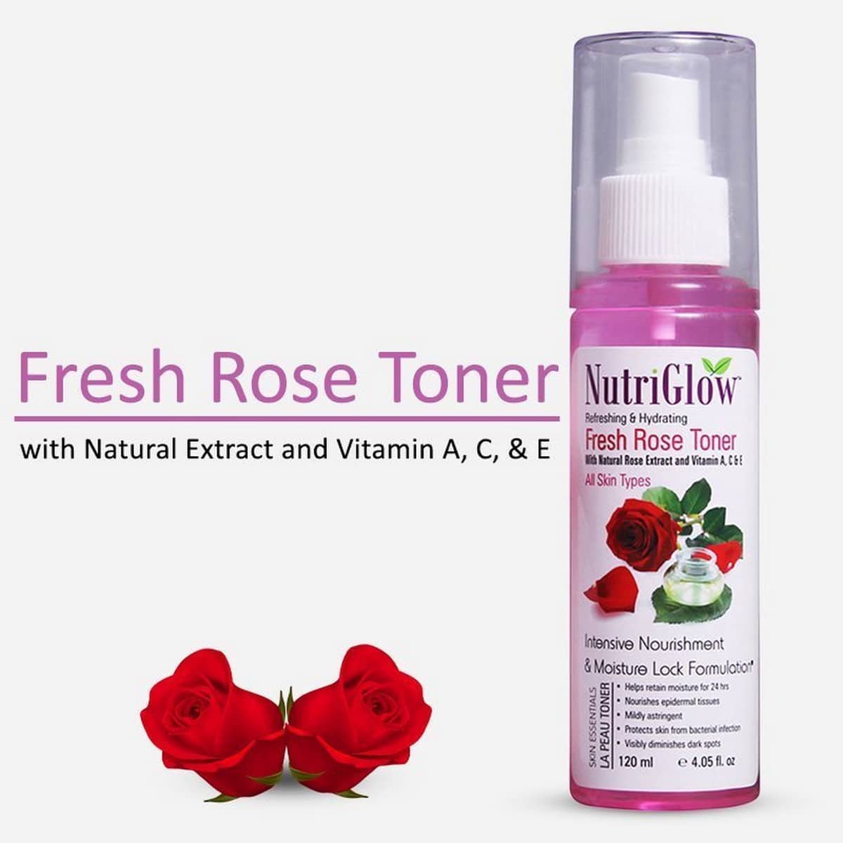 Nutriglow Fresh Rose Toner (120 ml)