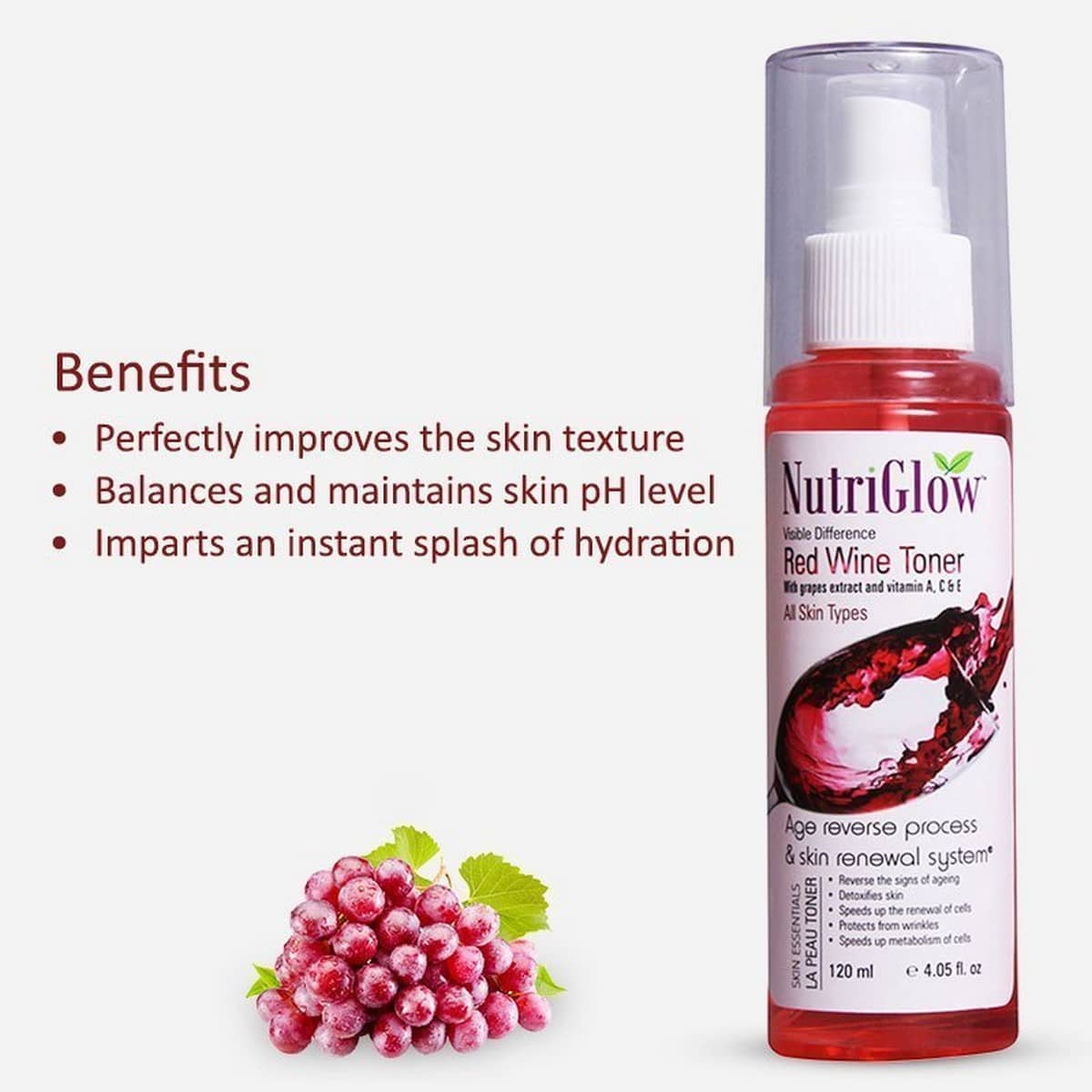 Nutriglow Red Wine Toner (120 ml)