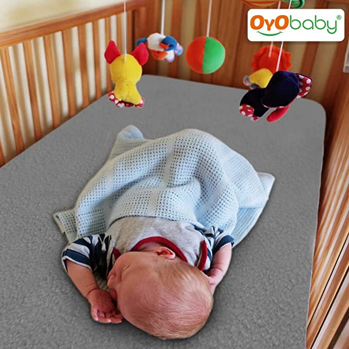 OYO Baby Dry Sheet For New Born Babies, Medium Grey (100cm x 70cm)