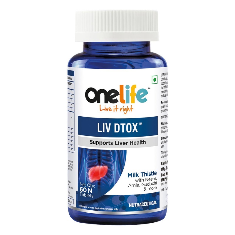Onelife LIV DTOX : Supports Liver Health Milk Thistle (60 Tablets)