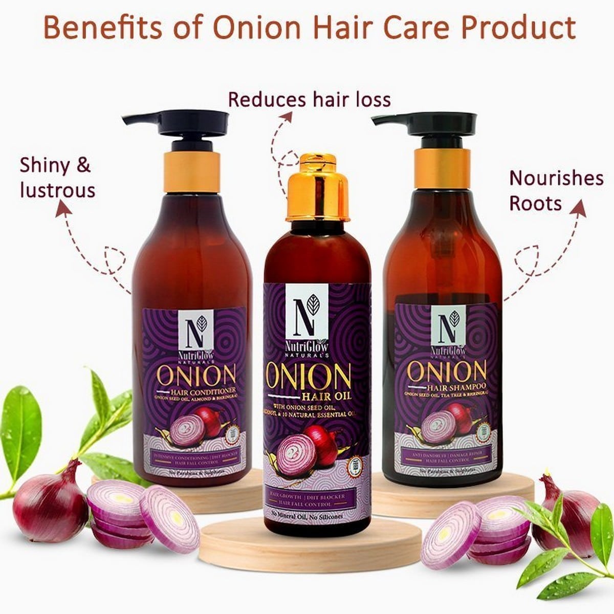 Nutriglow Onion Complete Haircare Kit (700 gm)