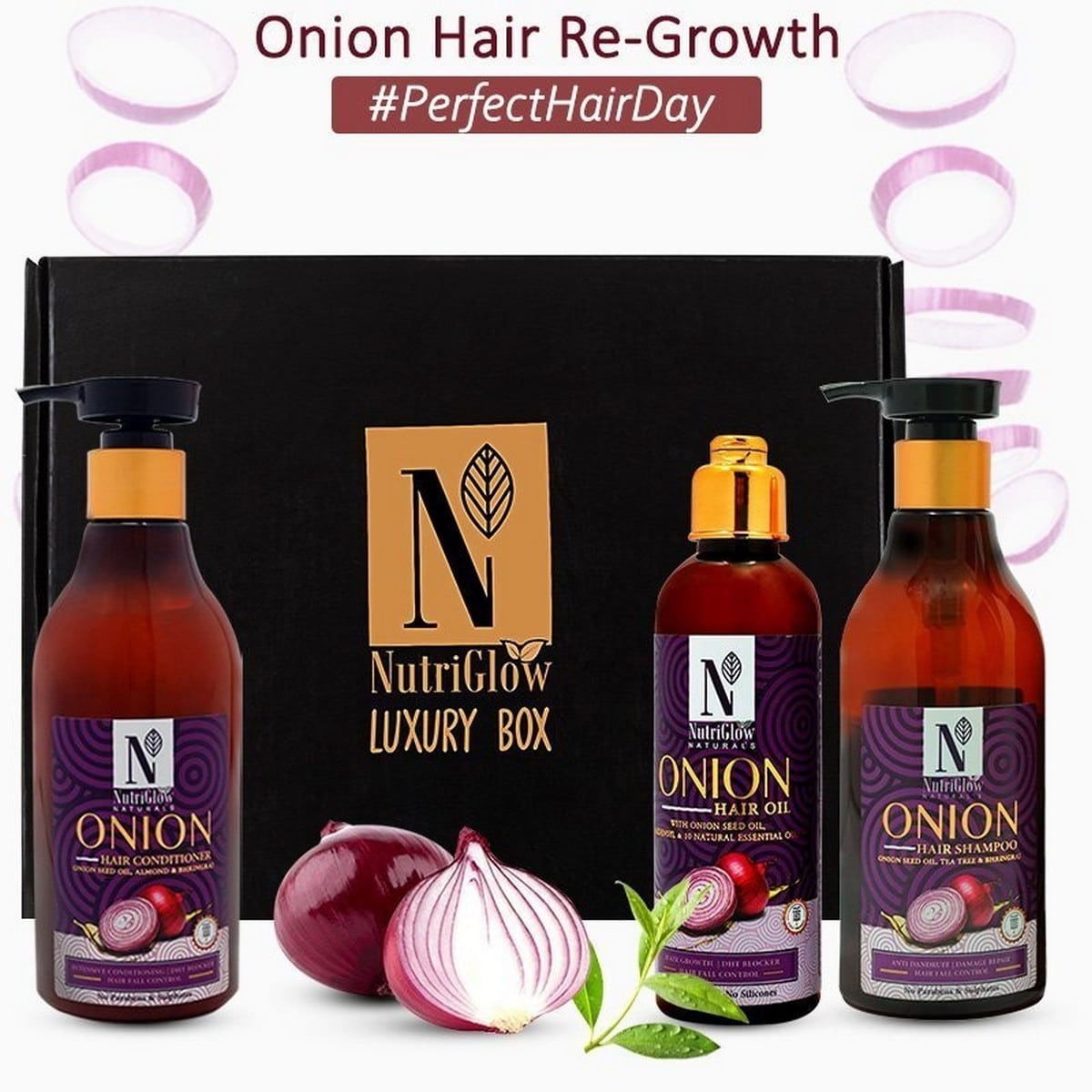 Nutriglow Onion Complete Haircare Kit (700 gm)