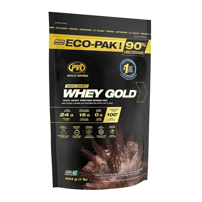 PVL Whey Gold Protein Powder Triple Chocolate Brownie Overloaded (454 gm)