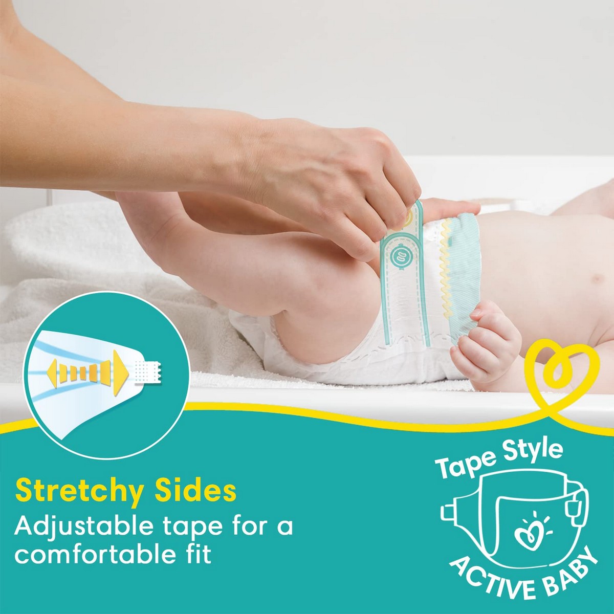 Pampers All round Protection Large Size Baby Diapers (24 Count)