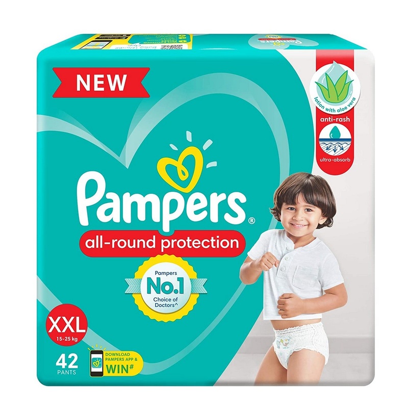 Pampers All round Protection Pants XXL Size Baby Diapers (42 Count)