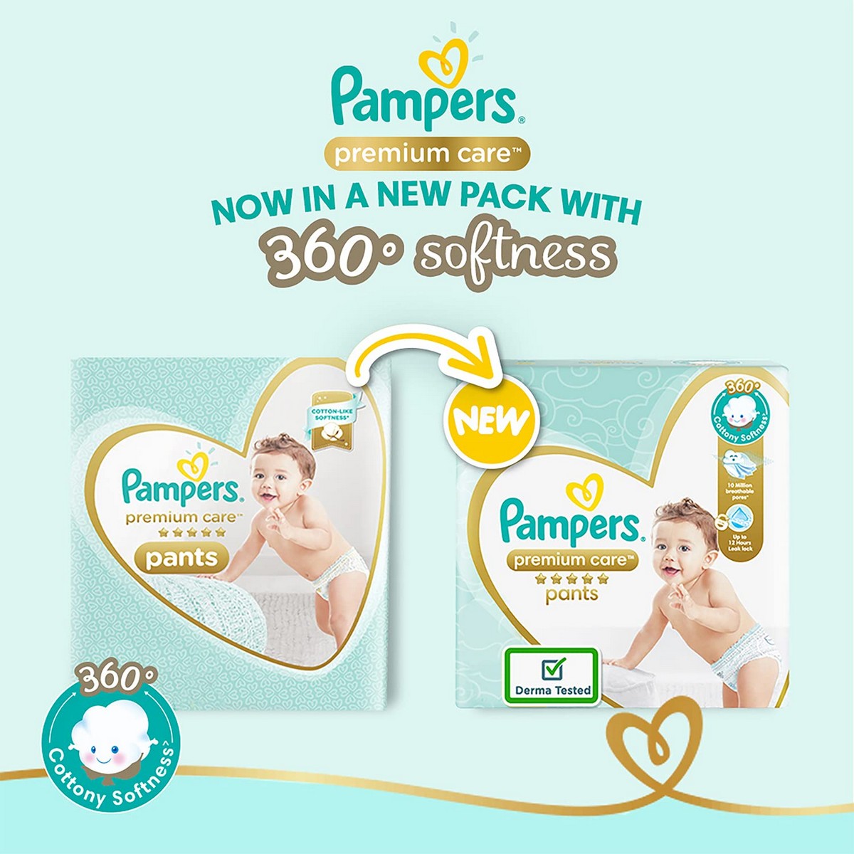 Pampers Premium Care Small Size Baby Diapers (140 Count)