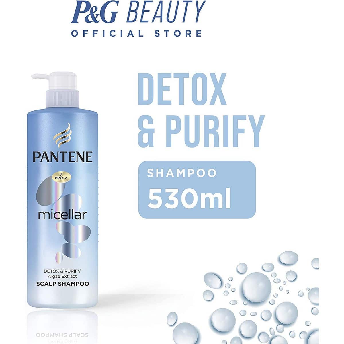 Pantene Micellar Detox & Purify Algae Extract Scalp Shampoo (530 ml)