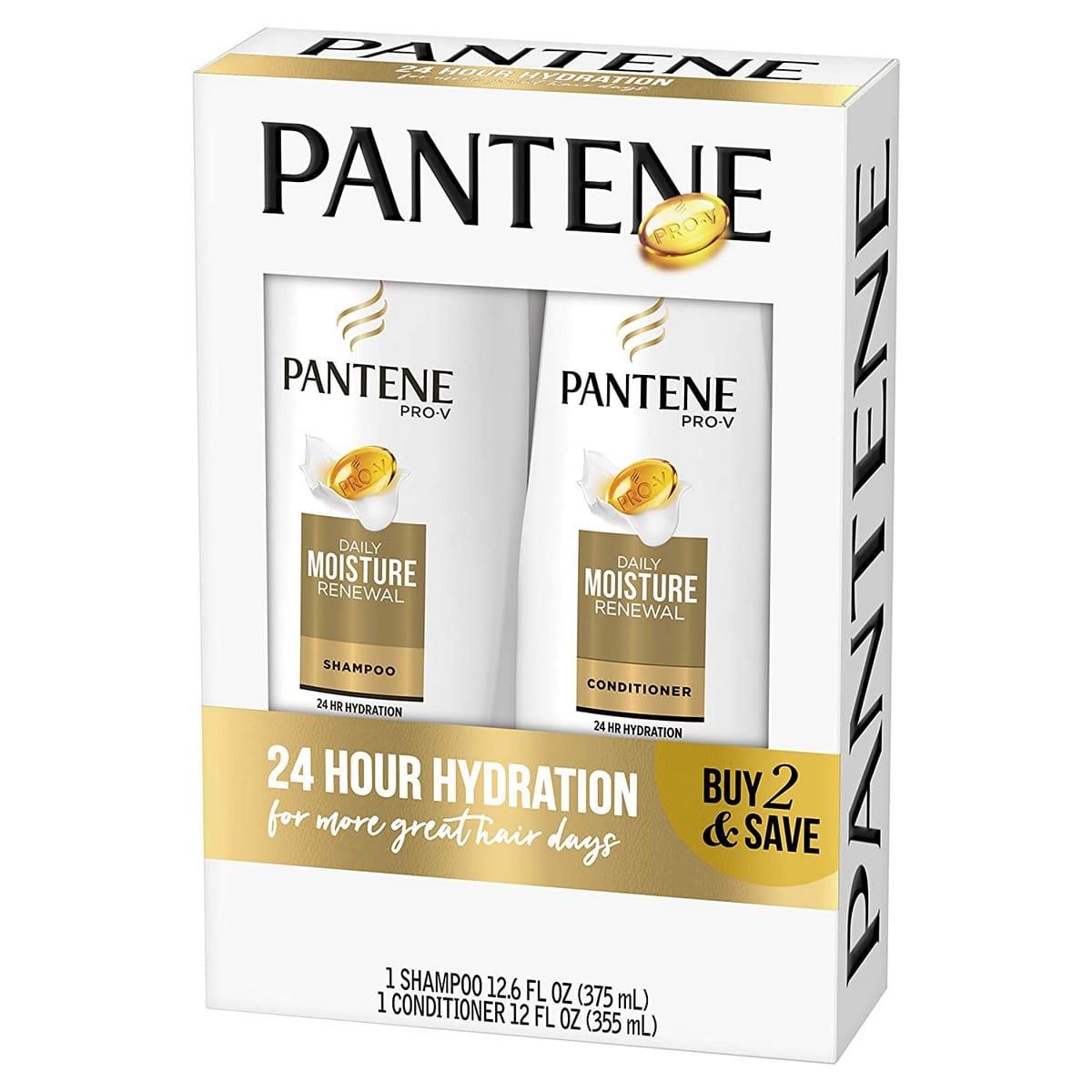 Pantene Pro V Daily Moisture Renewal Shampoo (12.6 Oz) + Conditioner (12 Oz)