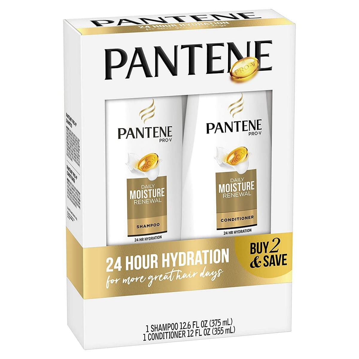 Pantene Pro V Daily Moisture Renewal Shampoo (12.6 Oz) + Conditioner (12 Oz)