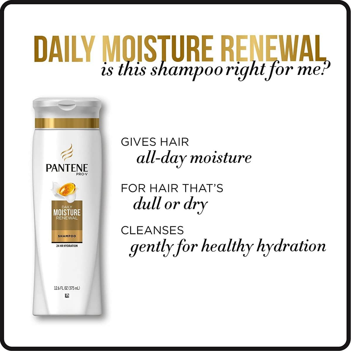 Pantene Pro V Daily Moisture Renewal Shampoo (12.6 Oz) + Conditioner (12 Oz)