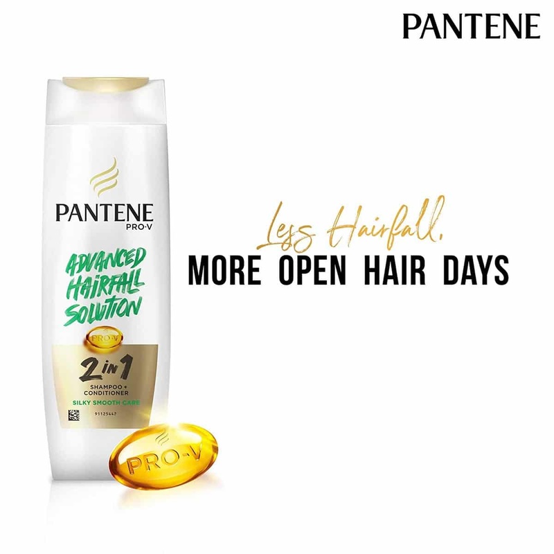 Pantene Advanced Hairfall Solution 2 in 1 Silky Smooth Care Shampoo + Conditioner (650 ml)