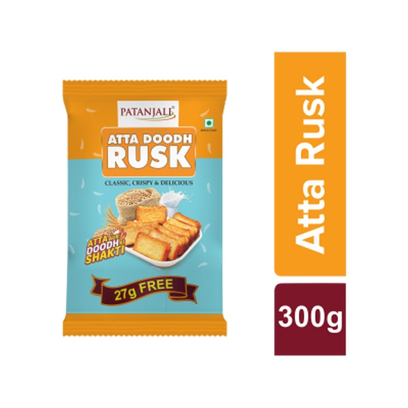 Patanjali Atta Doodh Rusk (300 grams)