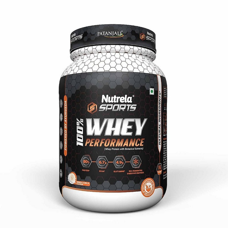 Patanjali Nutrela Sports 100% Whey Performance - French Vanilla (1 Kg)