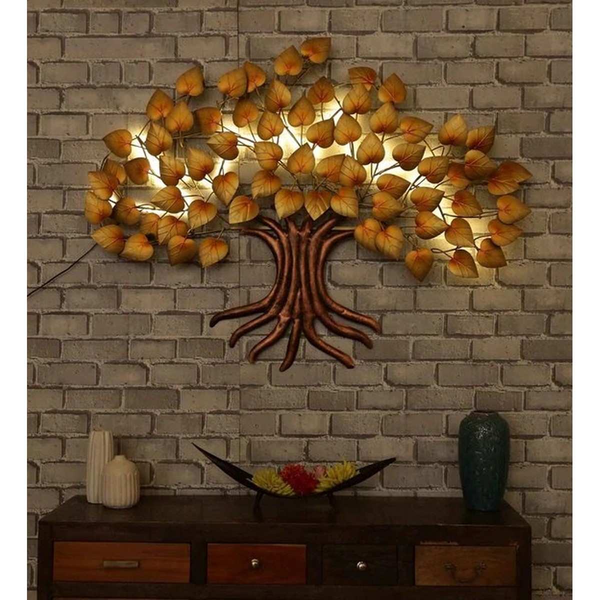 Golden Shape Peepal Tree for Wall Decorative