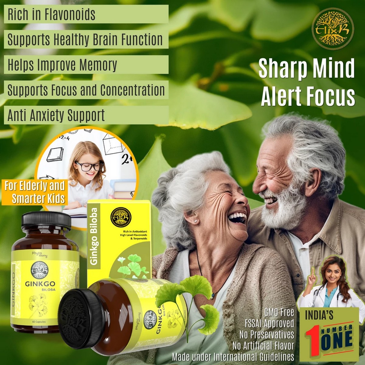 Phyto Atomy Ginkgo Biloba Capsule (60 Capsules)