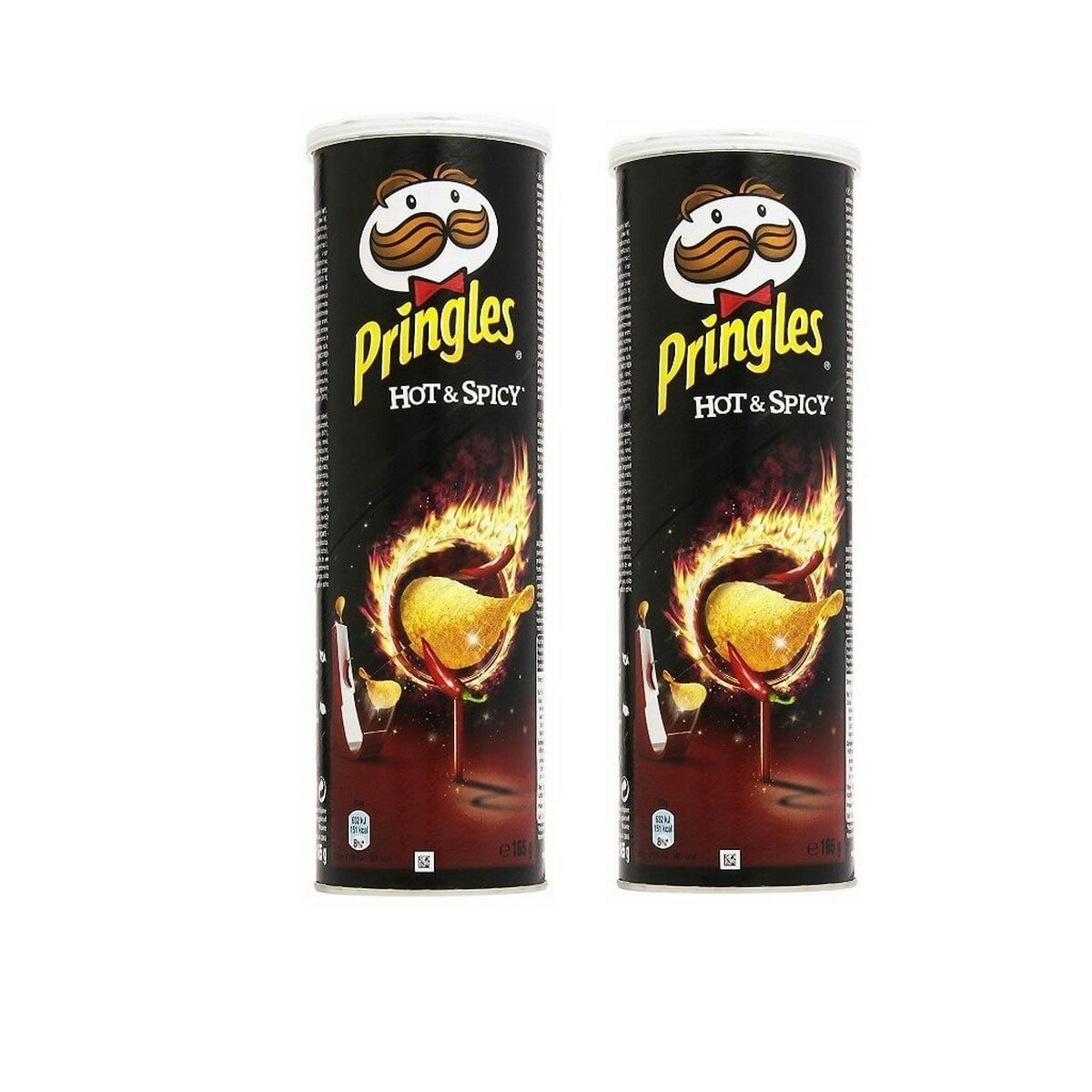 Pringles Hot & Spicy Chips - 165g (Pack of 2)