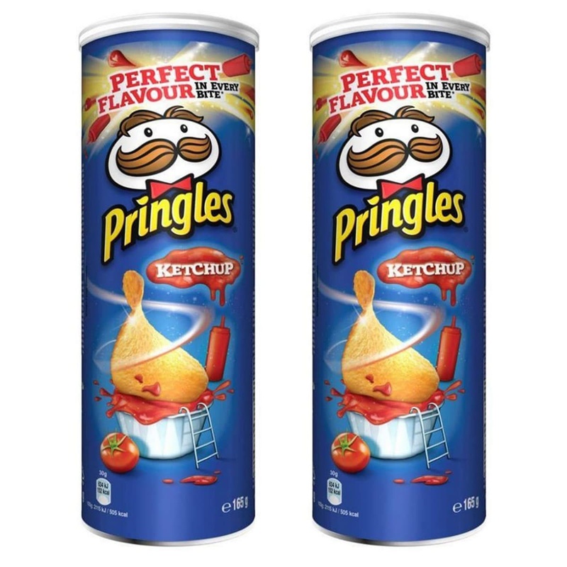 Pringles Ketchup Flavoured Chips, Pack Of 2 (165 gm Each)