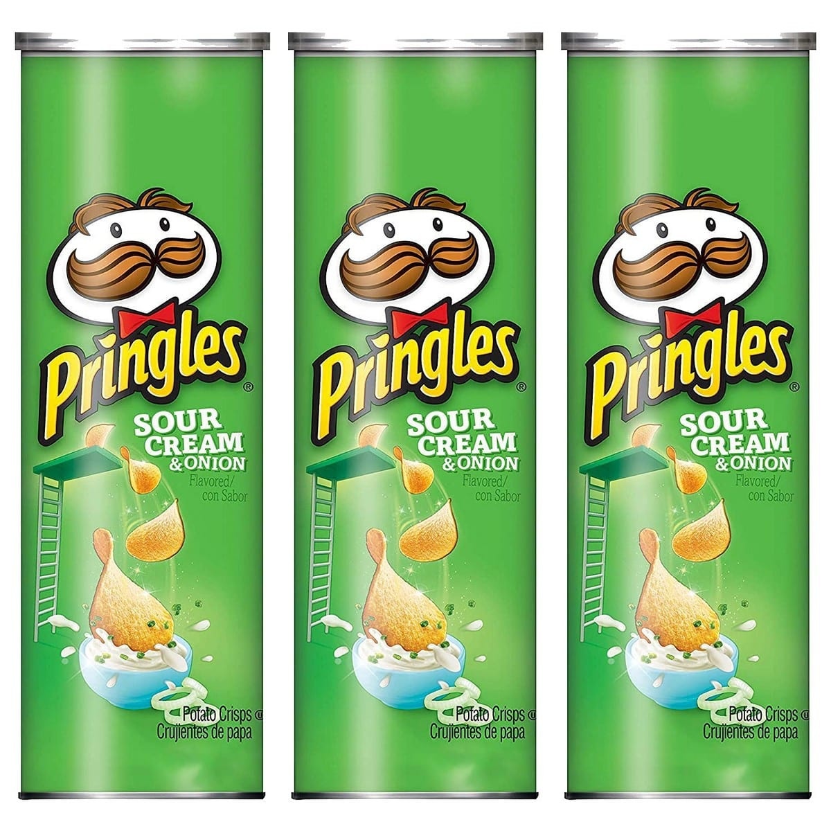 Pringles Sour Cream & Onion, Pack Of 3 (175 gm Each)