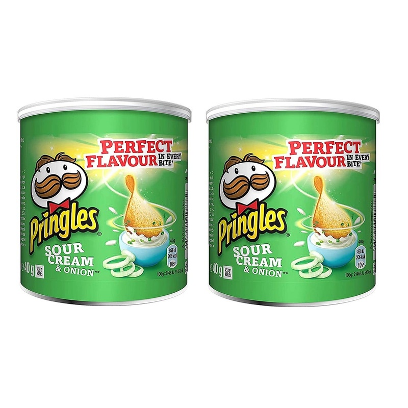 Pringles Sour Cream & Onion Pop & Go Potato Chips, Pack of 2 (40 gm Each)