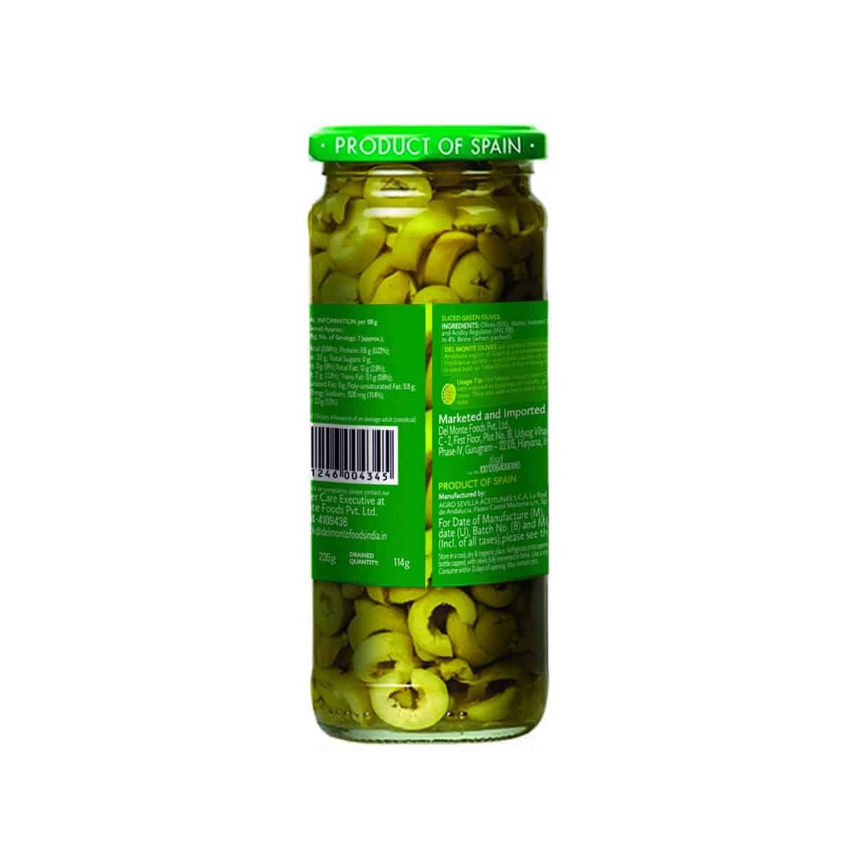 Del Monte Green Sliced Olive (235 grams)