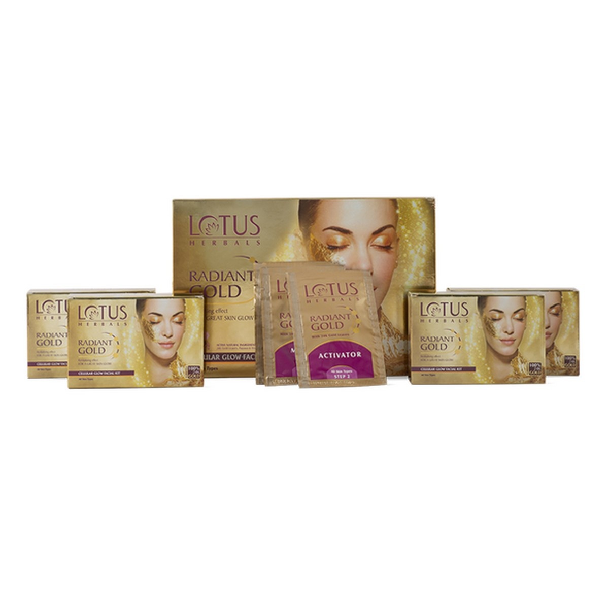 Radiant Gold Cellular Glow Salon Grade 4 Facial Kit