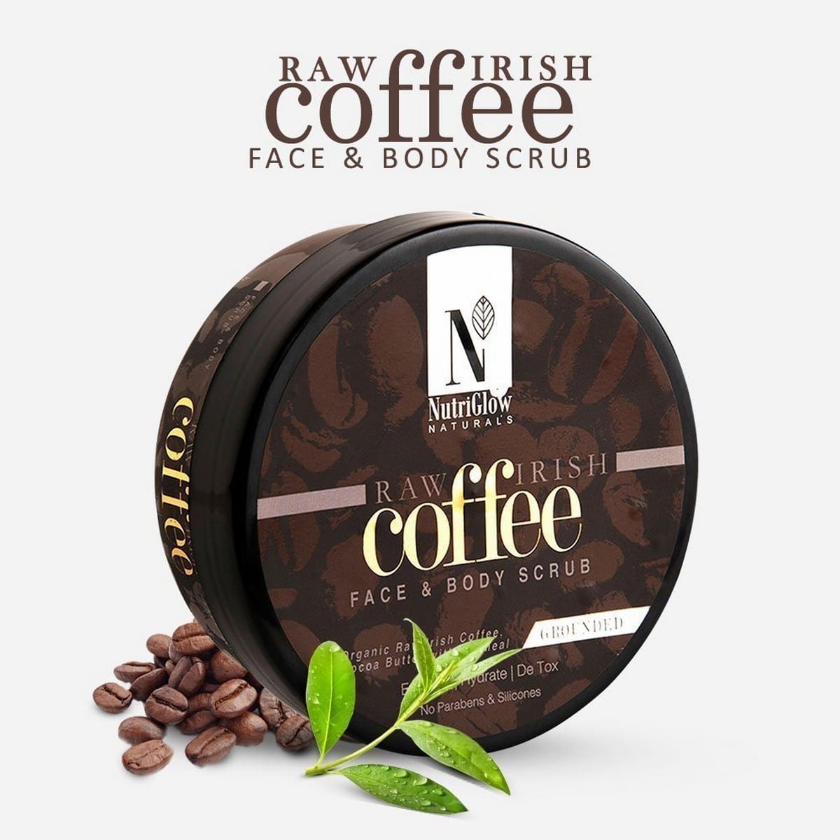 Nutriglow Raw Irish Coffee Face & Body Scrub (200 gm)