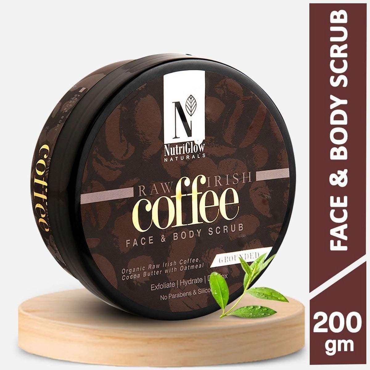 Nutriglow Raw Irish Coffee Face & Body Scrub (200 gm)