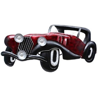 3D Red Vintage Car for Wall Decoration